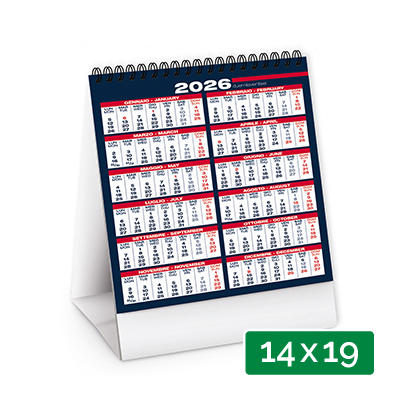 Calendario personalizzato da tavolo verticale